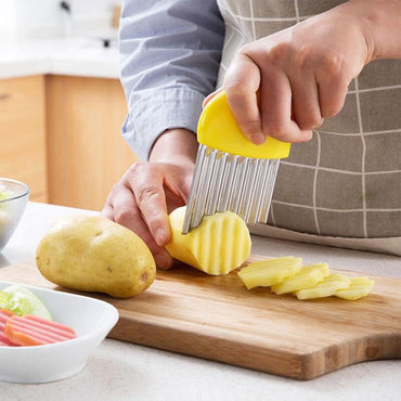 Stainless Steel Vegetable and Potato Wavy Cutter Slicer / KC-122 / YCJ-8017 - Karout Online -Karout Online Shopping In lebanon - Karout Express Delivery 