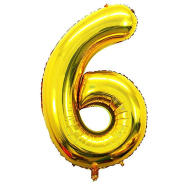 Birthday Letters & Numbers Helium Balloon G-259 6 / Gold Birthday Party Supplies