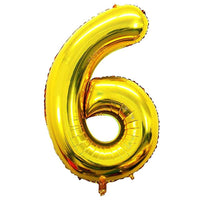 Birthday Letters & Numbers Helium Balloon G-259 6 / Gold Birthday Party Supplies