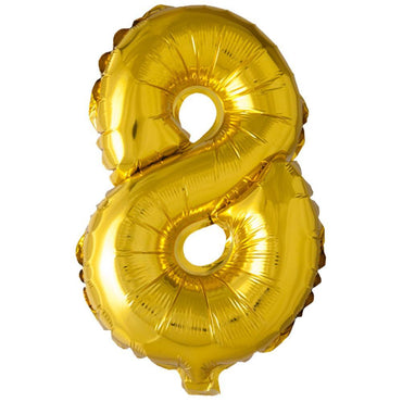 Birthday Letters & Numbers Helium Balloon G-259 8 / Gold Birthday Party Supplies