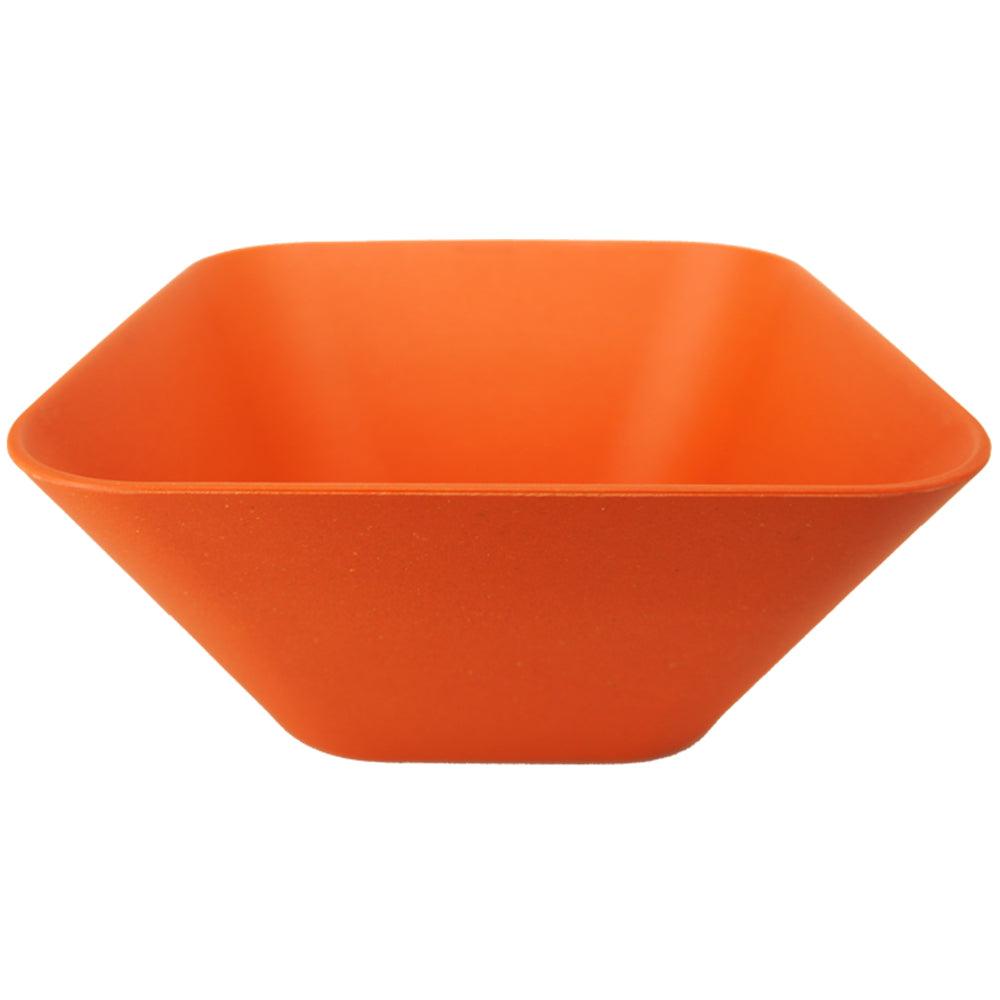 Squared Orange plastic Bowl ( 4 Pcs) / L-326A - Karout Online -Karout Online Shopping In lebanon - Karout Express Delivery 