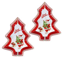 Christmas Serving Plates Cedar Tree Shaped *2.