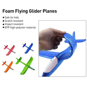 Flying Glider Plane With Flash LED Light 48cm.