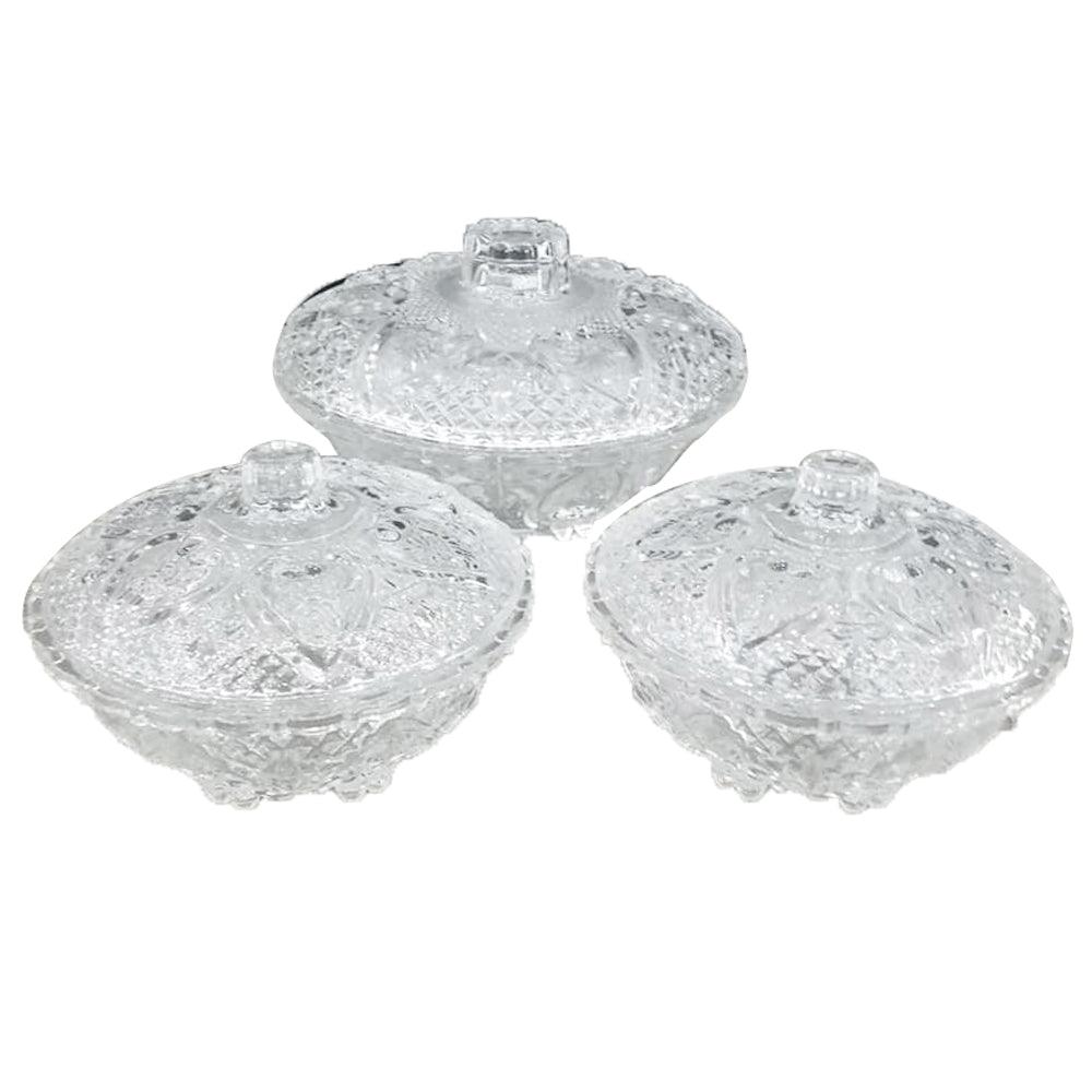 Crystal Preservation Bowl (3 Pcs) / P-64 - Karout Online -Karout Online Shopping In lebanon - Karout Express Delivery 