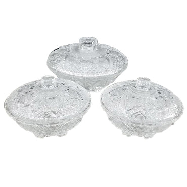 Crystal Preservation Bowl (3 Pcs) / P-64 - Karout Online -Karout Online Shopping In lebanon - Karout Express Delivery 