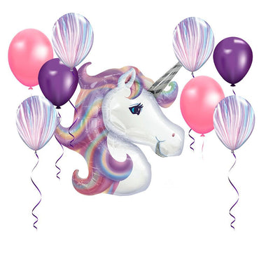 Unicorn Helium Balloon Set H.l.balloon Q-533 Purple Birthday & Party Supplies