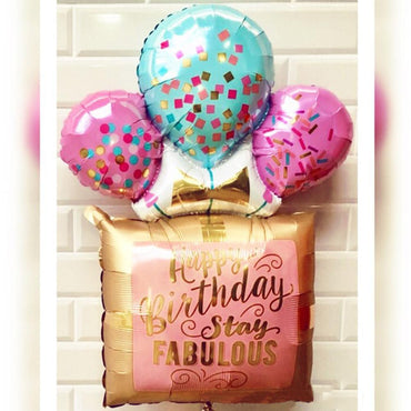 Happy Birthday Stay Fabulous Helium Balloon / Q-527 Birthday & Party Supplies