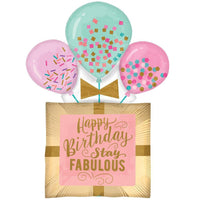 Happy Birthday Stay Fabulous Helium Balloon / Q-527 Birthday & Party Supplies