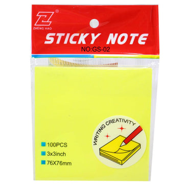 100 Pcs Sticky Note (7.6*7.6 cm ) 4 Color / Q-238 - Karout Online -Karout Online Shopping In lebanon - Karout Express Delivery 