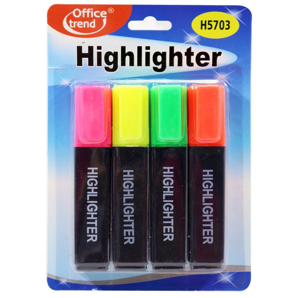 Office trend Highlighter 4 Pcs / AB-129 /H5703 - Karout Online -Karout Online Shopping In lebanon - Karout Express Delivery 