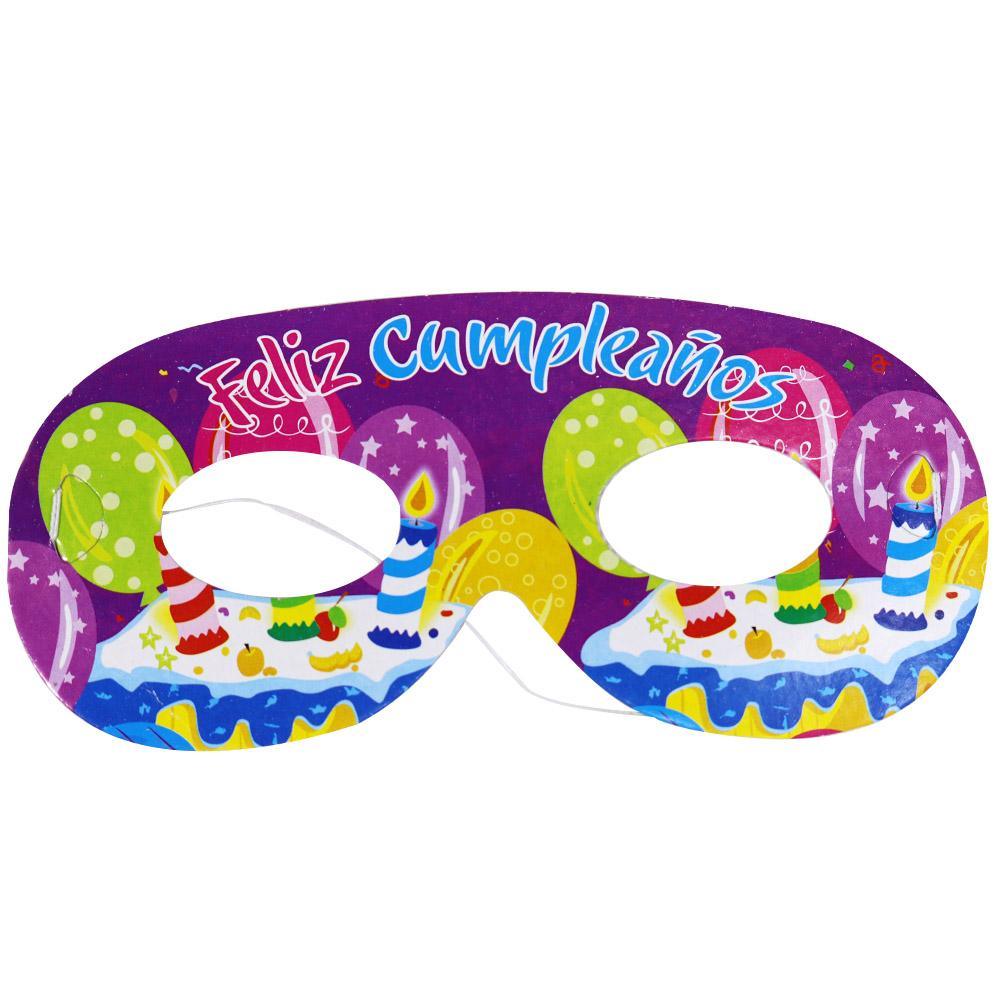 Happy Birthday Masks ( 10 Pcs) / E-513 Happybirthday Purple Birthday & Party Supplies