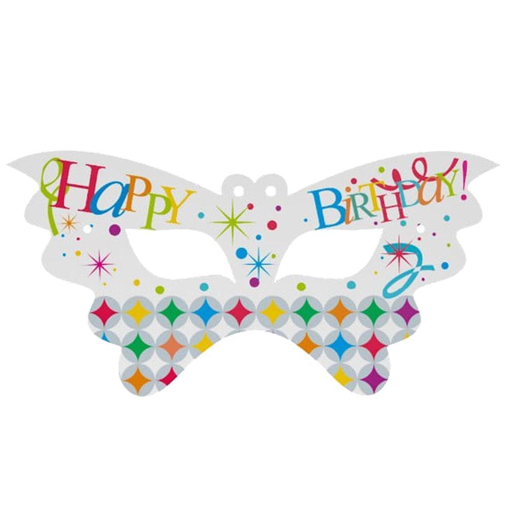 Happy Birthday Mask (6 Pcs) / E-43 Birthday & Party Supplies
