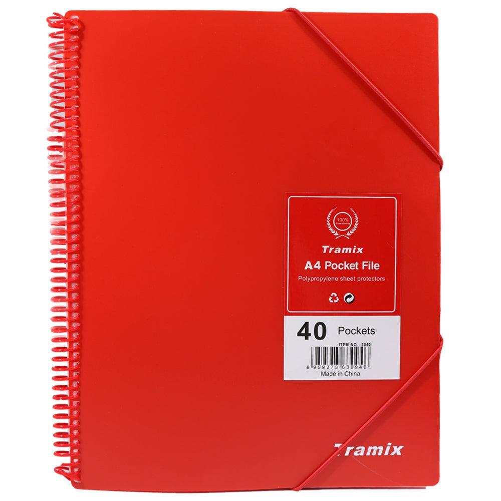 Tramix A4 Pocket File 40 Pockets / 3040 / P-285 - Karout Online -Karout Online Shopping In lebanon - Karout Express Delivery 
