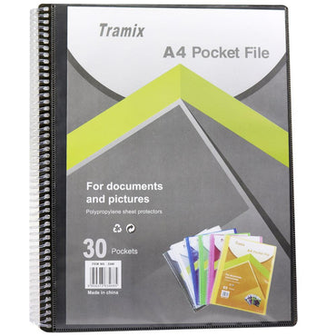 Tramix A4 Pocket File 30 Pockets / 3330 - Karout Online -Karout Online Shopping In lebanon - Karout Express Delivery 
