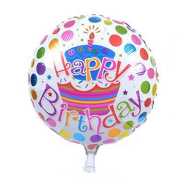 Happy Birthday Helium Balloon Ab-6 White Birthday & Party Supplies