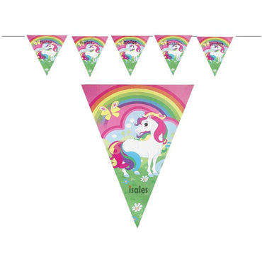 Unicorn-Flag Banners ( 10 Pcs) / J-88 Birthday & Party Supplies