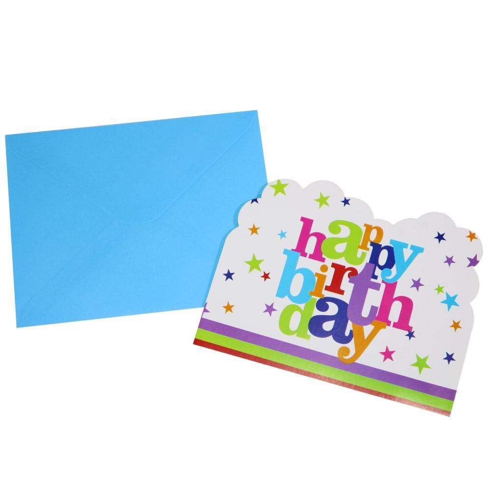 Happy Birthday Invitation Cards ( 6 Pcs) Birthday & Party Supplies