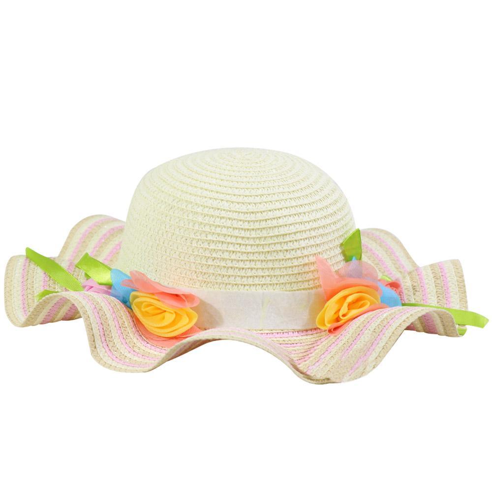 Straw Flower Designed Hat.