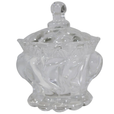Crystal Glass Sugar Bowl Box / Q-357 Home & Kitchen