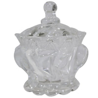 Crystal Glass Sugar Bowl Box / Q-357 Home & Kitchen