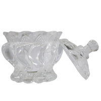 Crystal Glass Sugar Bowl Box / Q-357 Home & Kitchen