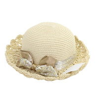 Straw Bow Deigned Hat.
