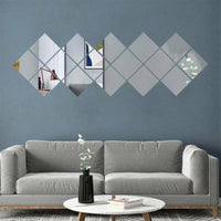 (NET) Acrylic Mirror Wall Sticker Modern Tile Adhesive  Mirror for Wall Decor / 23FK029