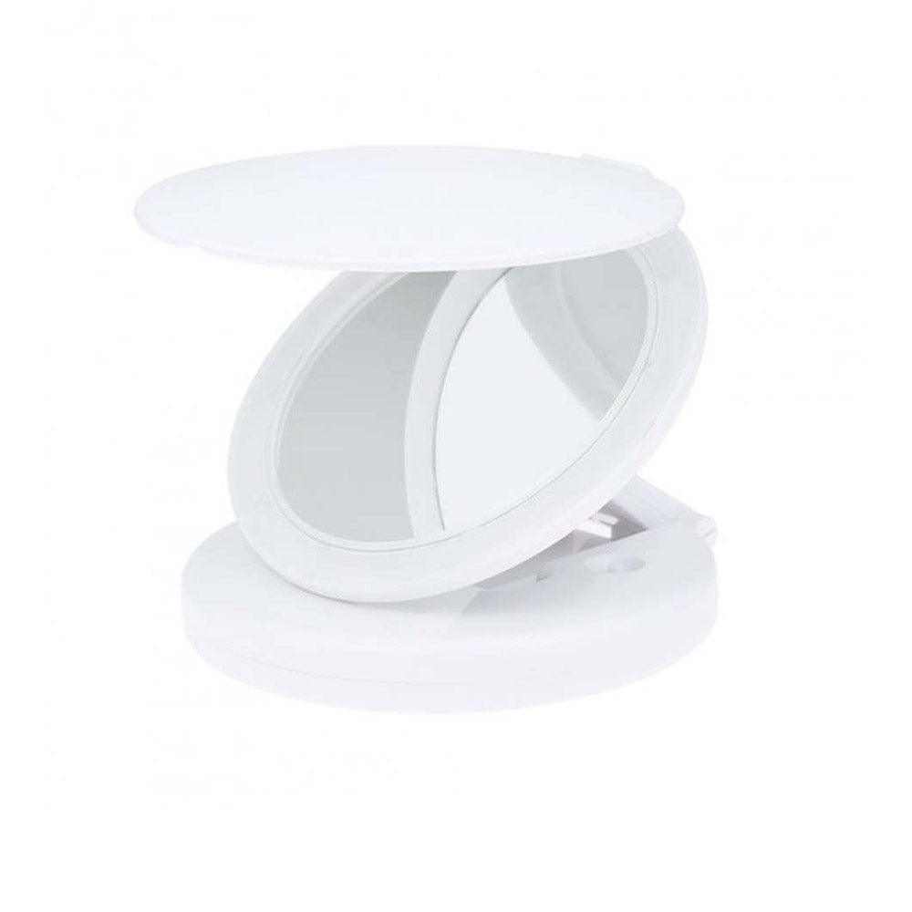Eclipse Large LED Travel Round Cosmetic Foldable Mirror With LED Lighting - Karout Online -Karout Online Shopping In lebanon - Karout Express Delivery 