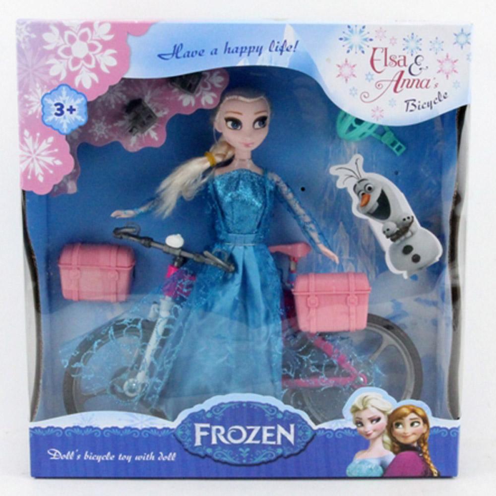 Frozen  Doll With Bicycle.