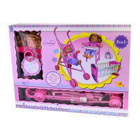Baby Doll With Crib, Stroller, High Chair - HX320-1/2.