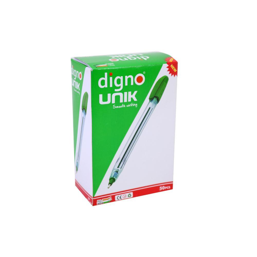Digno Unik Smooth Writing- Green  (Pack of 50).