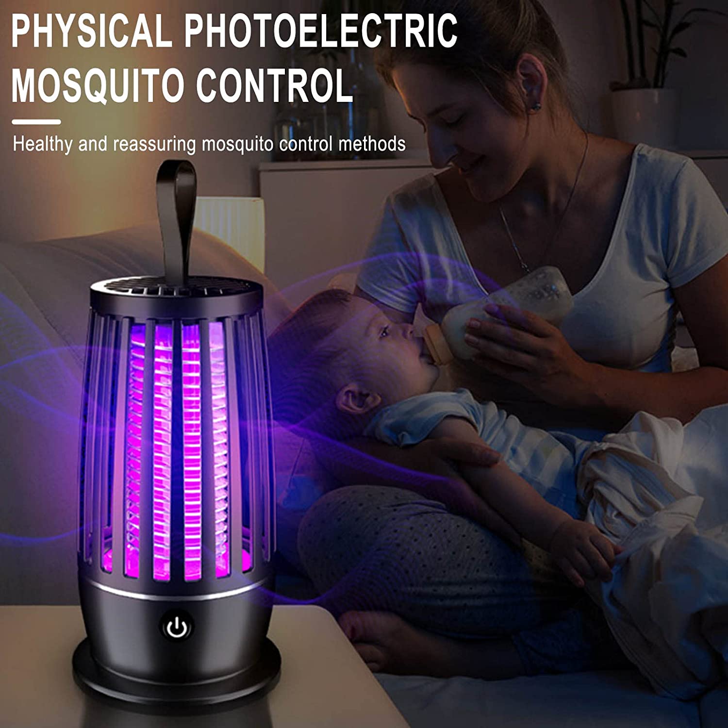 Portable Rechargeable Led Mosquito Killer Lamp Radiationless Electric Insect Trap USB Charger
