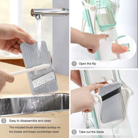 **(Net)** - Multifunction Meat Cutter Vegetable Fruit Slicer Grater Manual Food Chopper Set