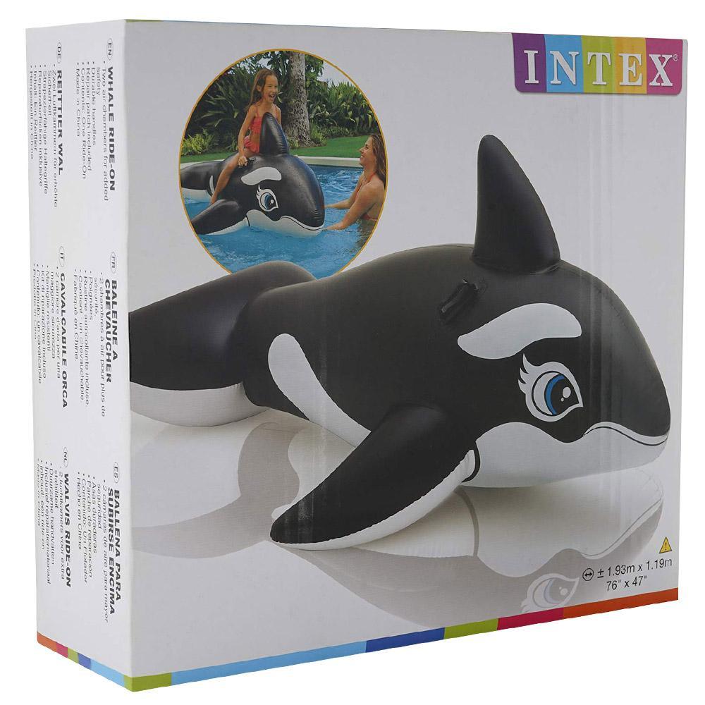 Intex Beach 58561 Whale Ride-On193*119Cm Black Floater Summer