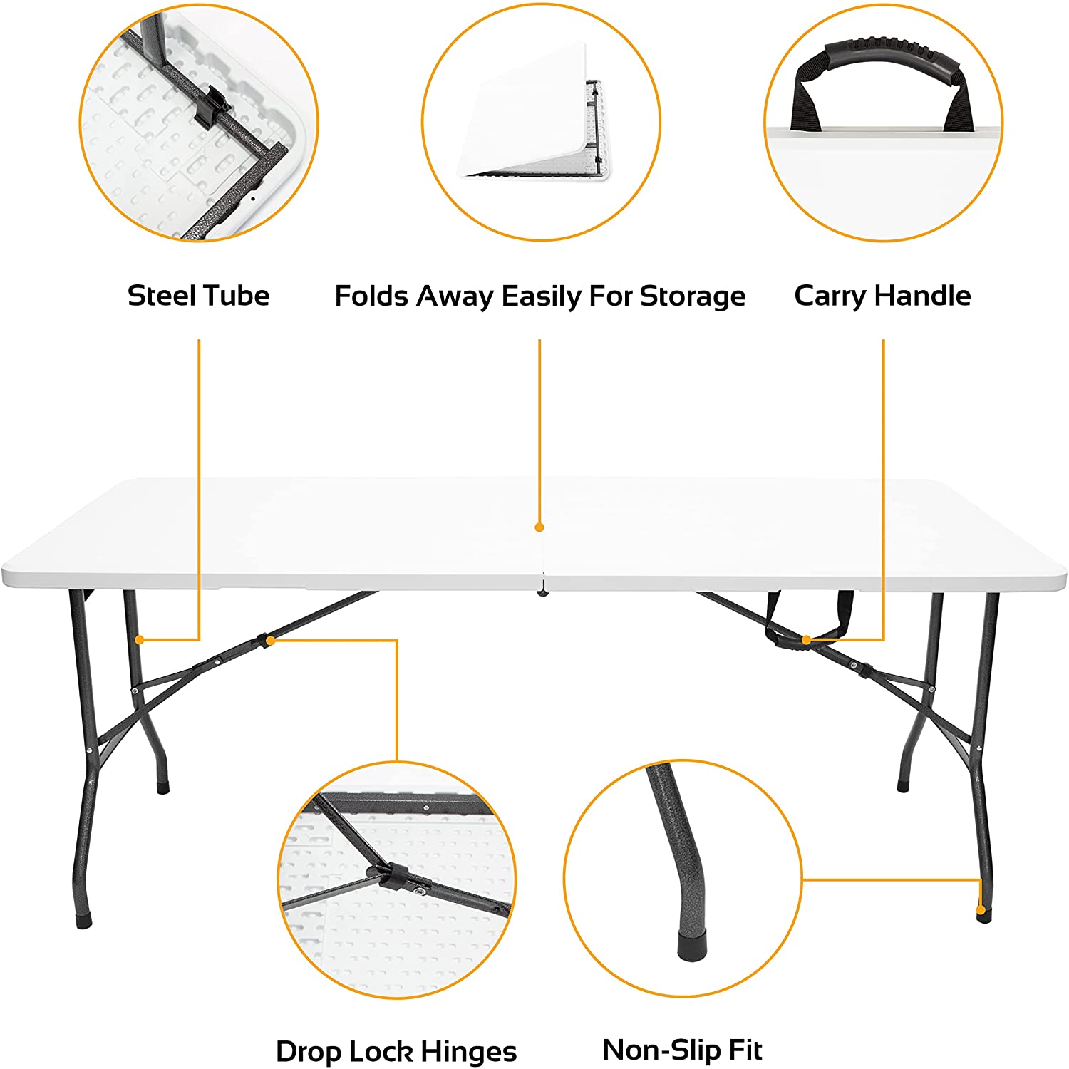 Indoor & Outdoor Rectangular Foldable Table 240 cm