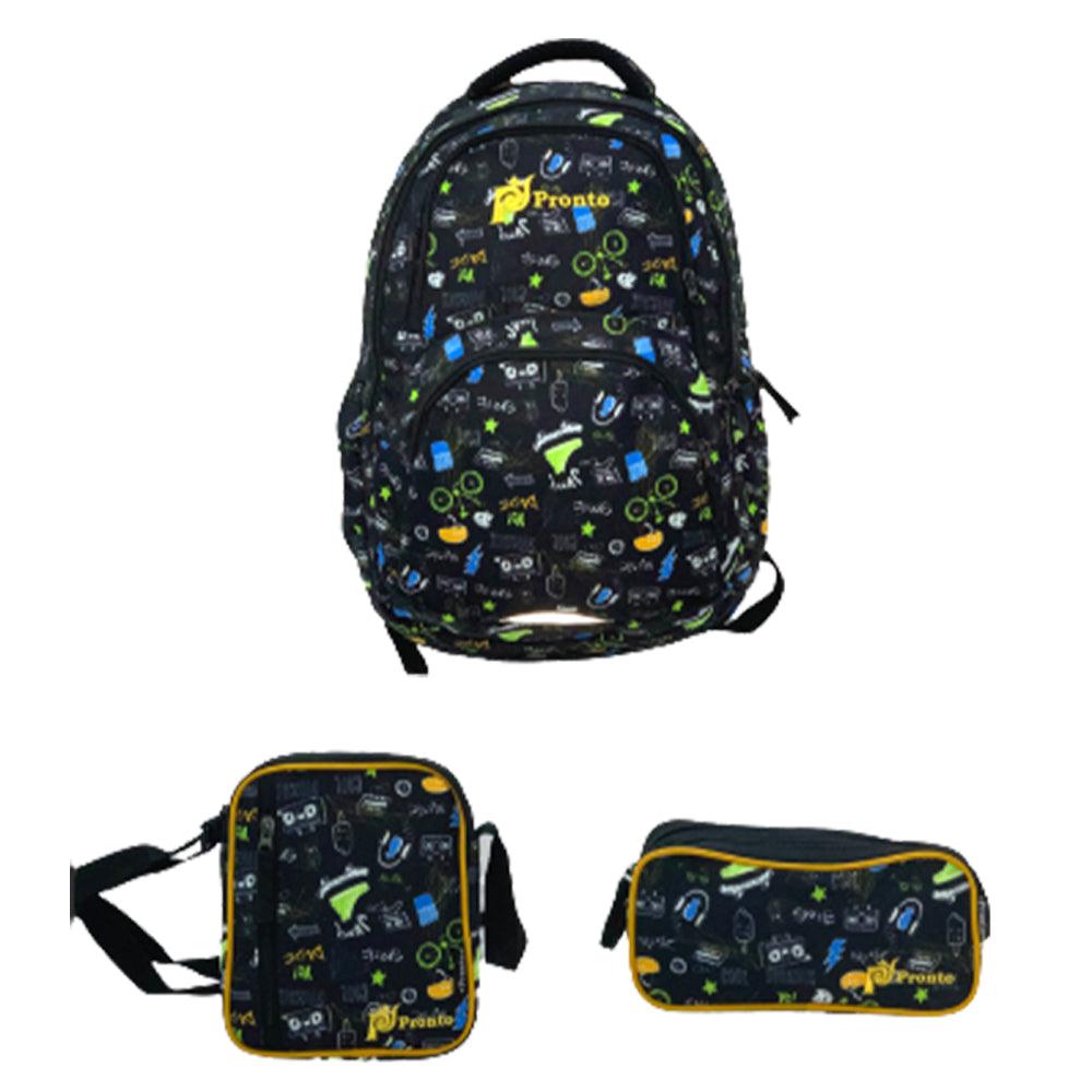Pronto 18 Inch Skater School Bag Set-2 ( 3 Piece ) - Karout Online -Karout Online Shopping In lebanon - Karout Express Delivery 