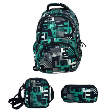 Pronto 18 Inch Punk School Bag Set-4 ( 3 Piece ) - Karout Online -Karout Online Shopping In lebanon - Karout Express Delivery 