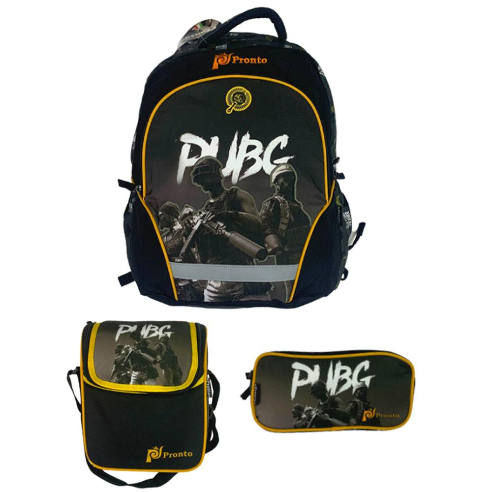 Pronto 18 Inch School Bag Pubg Set-5 (3 Pieces) - Karout Online -Karout Online Shopping In lebanon - Karout Express Delivery 