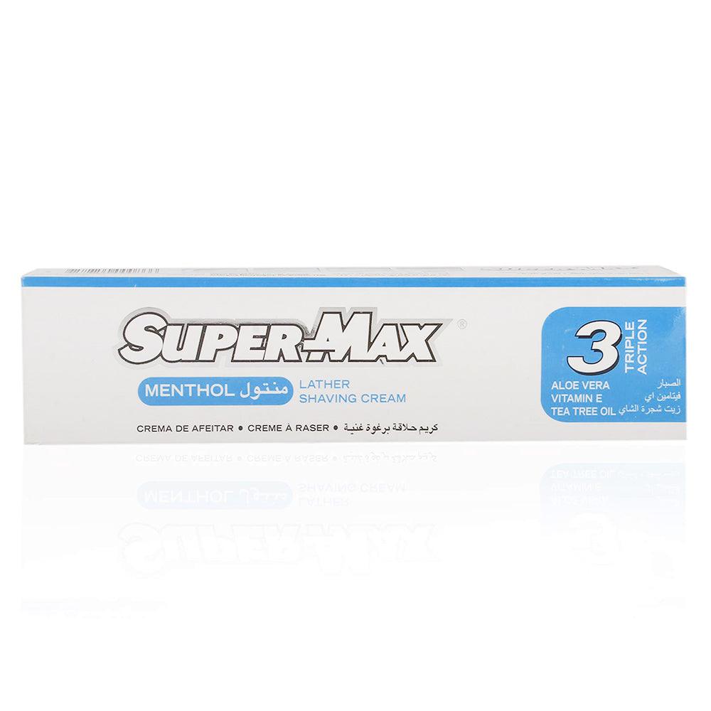 Super Max Menthol Lather Shaving Cream 100g / 206201 - Karout Online -Karout Online Shopping In lebanon - Karout Express Delivery 