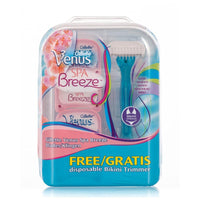 Gillette "Venus Bikini Breeze" Trimmer razor with 4 razor blades.
