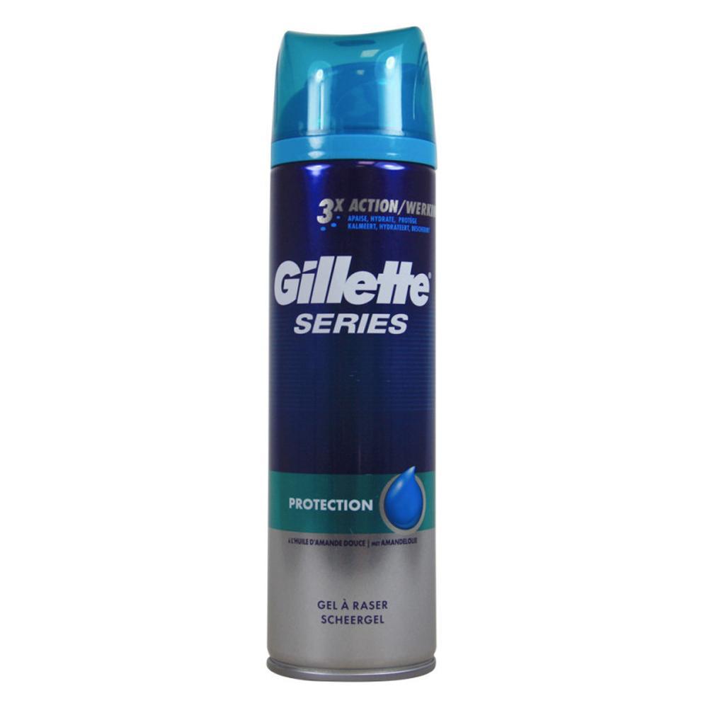 Gillette Series 3x Action Protection Shave Gel with Almond Oil  200ml.