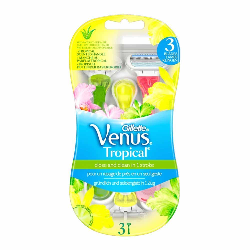 Venus Tropical Disposable Razors 3 Pack.