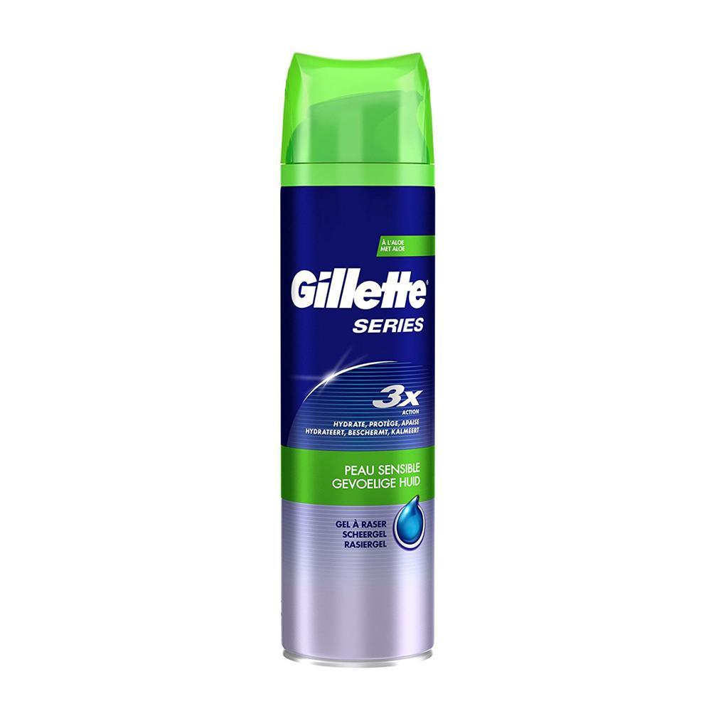 Gillette Series 3x Action Sensitive Shave Gel with Aloe 200ml.