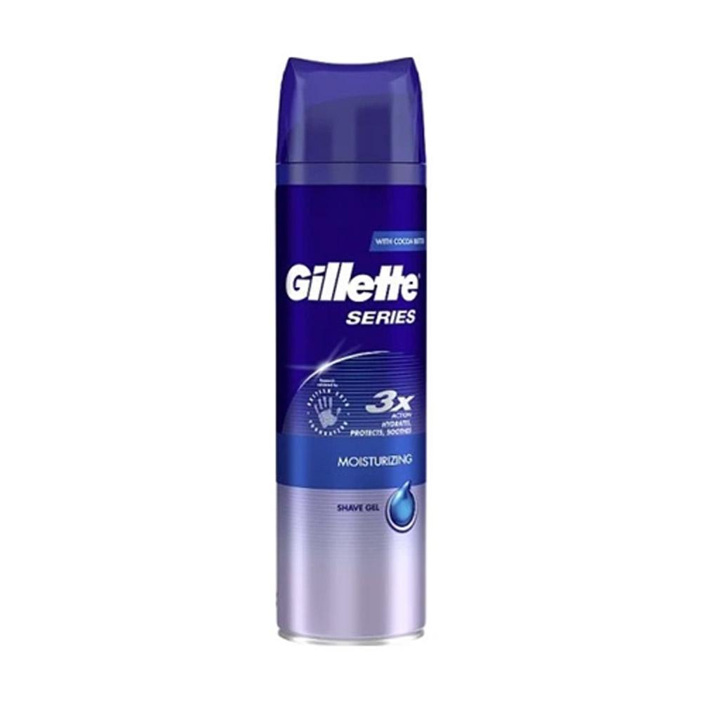 Gillette Series 3x Action Moisturizing Shave Gel with Cacao Butter  200ml.