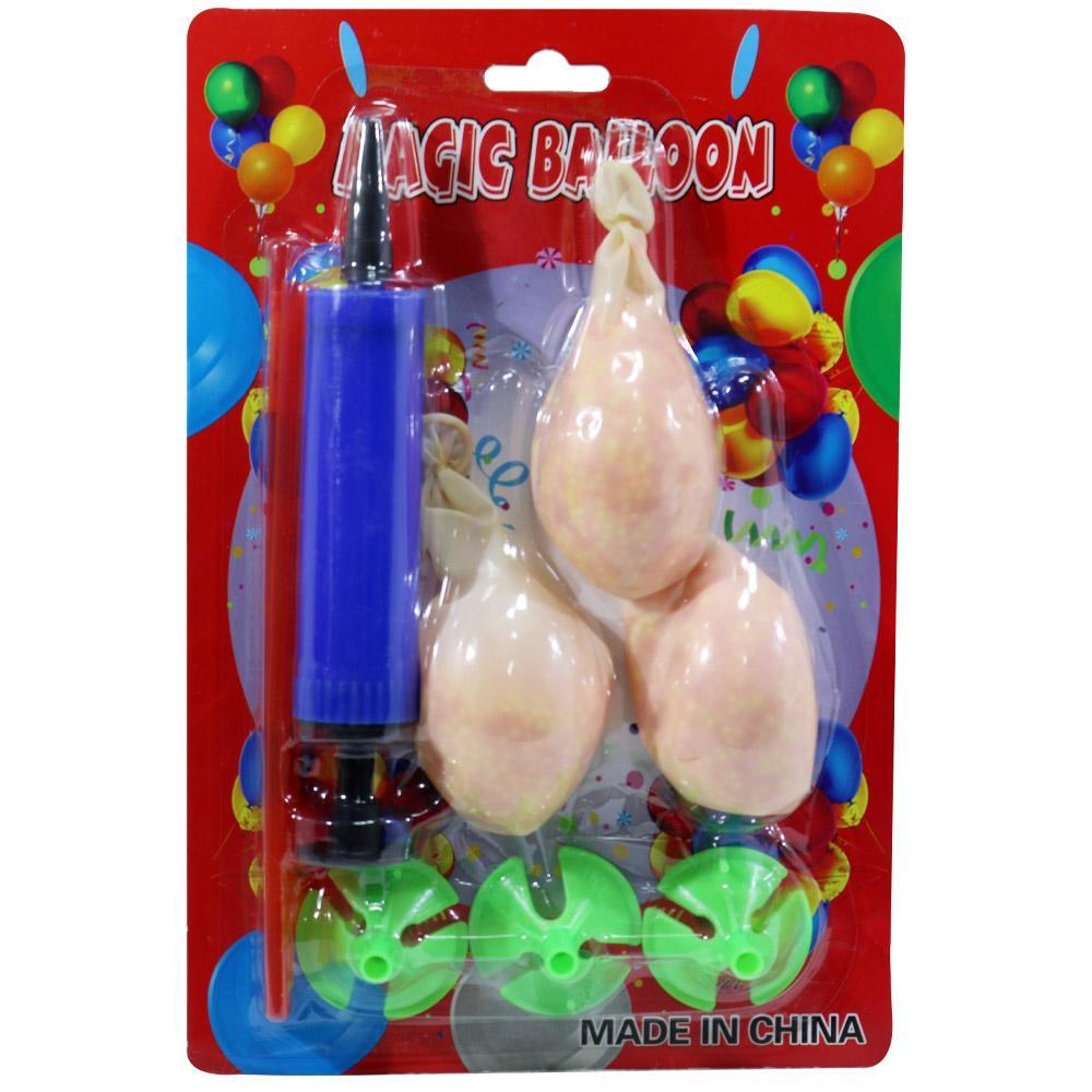 Latex Foam Filled Balloons Set With Hand Pump /q-596 Blue Birthday & Party Supplies