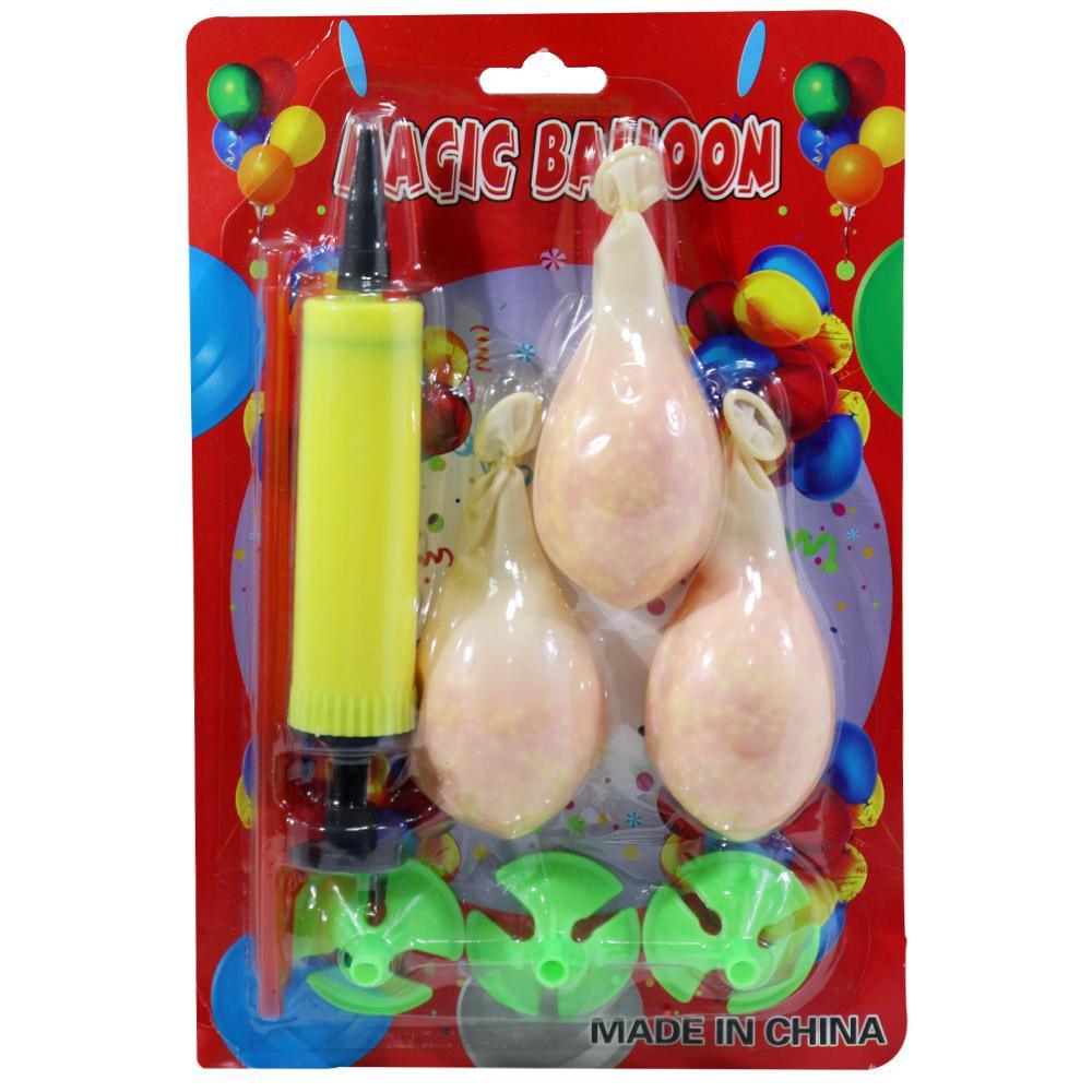 Latex Foam Filled Balloons Set With Hand Pump /q-596 Yellow Birthday & Party Supplies