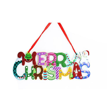 Merry Christmas Foam Door Hanger 32 cm.