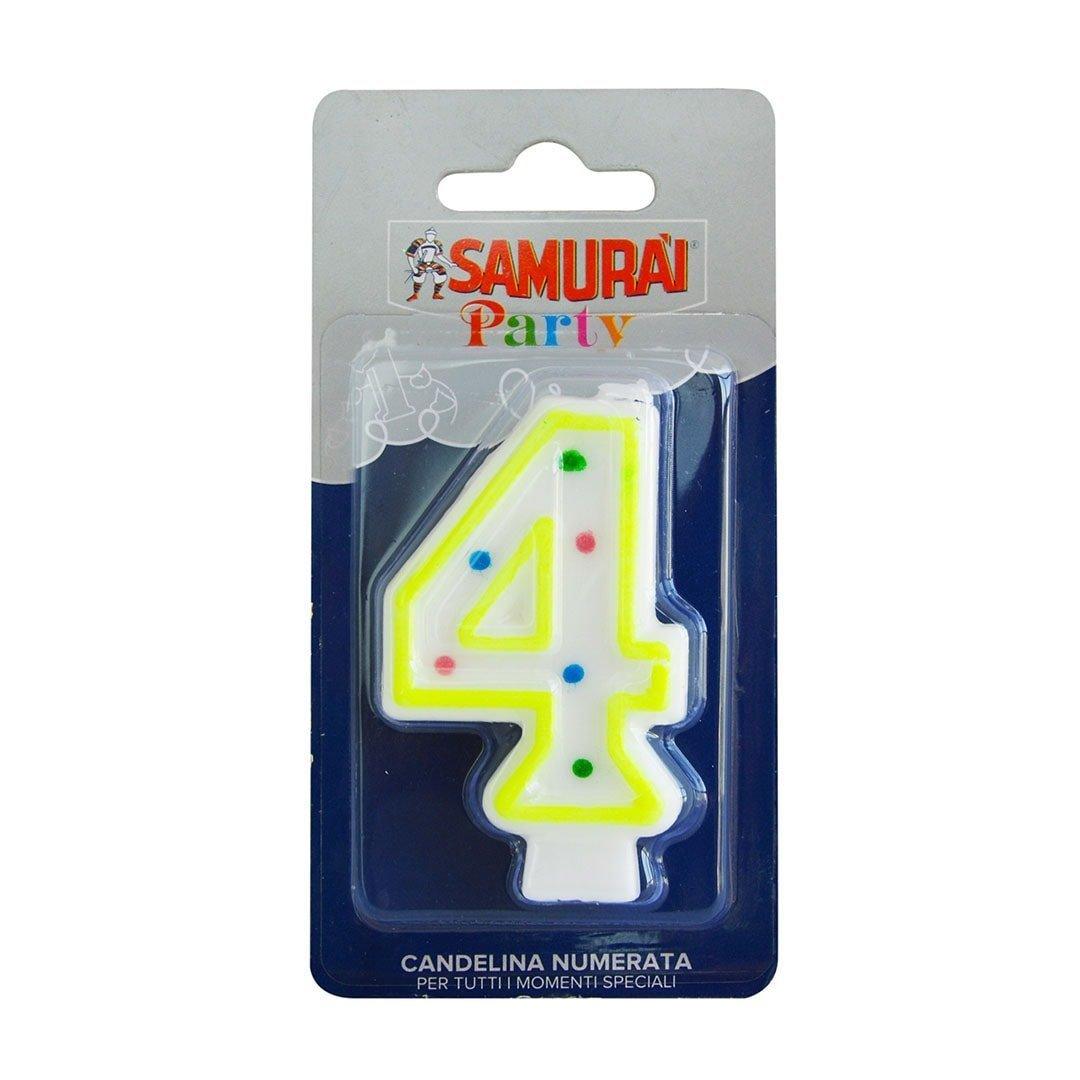 Samurai Birthday Candle Number 4 - Karout Online -Karout Online Shopping In lebanon - Karout Express Delivery 