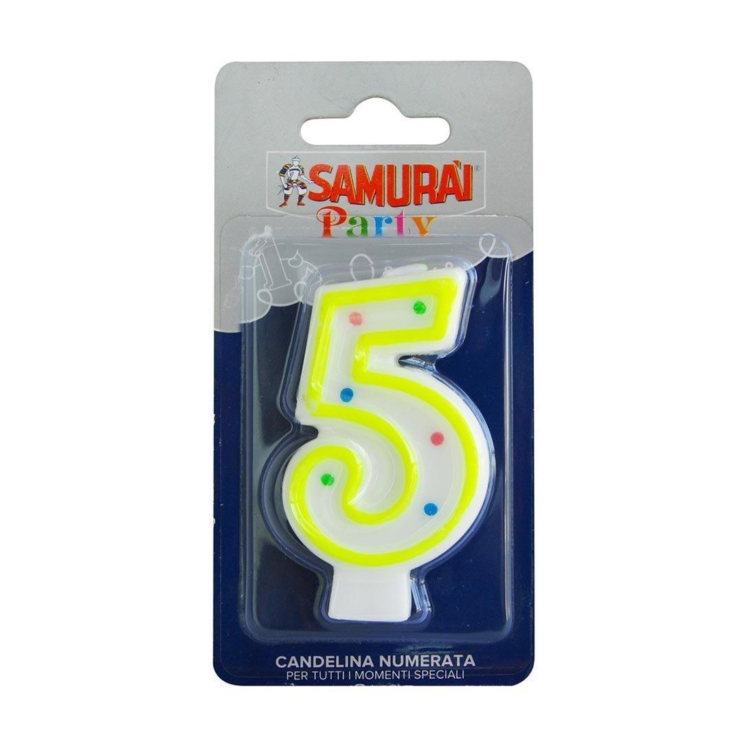 Samurai Birthday Candle Number 5 - Karout Online -Karout Online Shopping In lebanon - Karout Express Delivery 