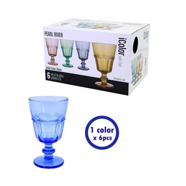 Set Of Six Glass Goblets.
